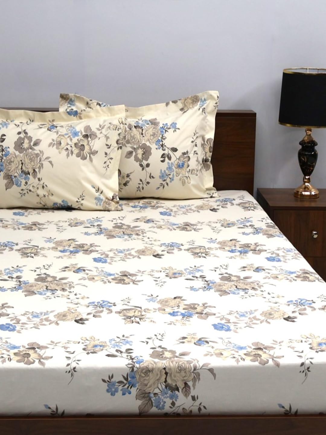 Bombay Dyeing King Size Bedsheet - 180 TC Cotton Digital Print 274Cmx274Cm Super Soft Bedding Set Bed Linen With 2 Pillow Covers - 7005 (King, Yellow) (B0D8G8D2RN) Amazon Price History, Amazon Price Tracker