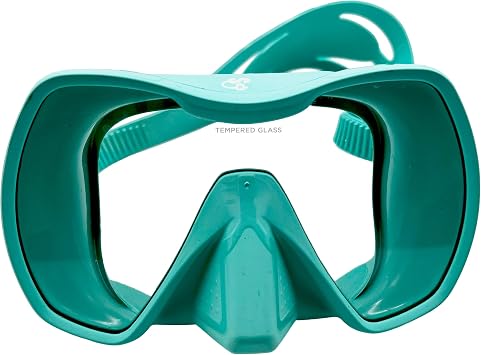 Mako Diving Mask, Single-Lens Scuba Mask, Wide Angle Tempered Glass for Snorkeling, Free Diving & Swimming, Low Volume Design, Soft Silicone Skirt