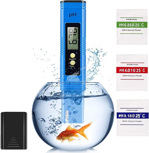 Digital PH Meter, PH Tester 0.00-14.00 High-Density Water Quality Accurate Test Range, Portable Water Quality Testing Instrument, for Drinking Water/Swimming Pool/Food Brewing/Indoor Outdoor
