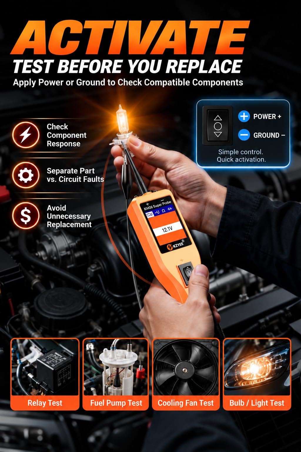 KZYEE KM06 Automotive Circuit Tester, Power Circuit Probe — Amazon image 5