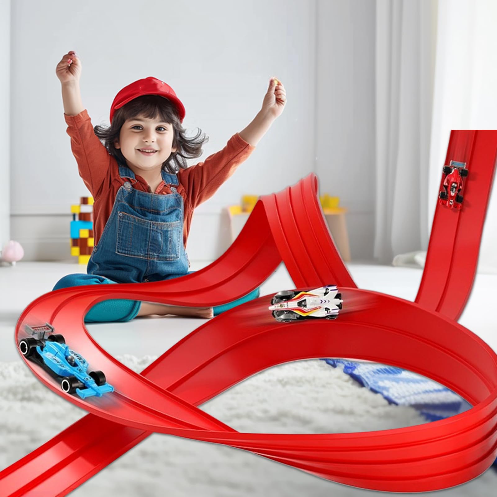 Set di Auto e Pista Macchinine in PVC Flessibile