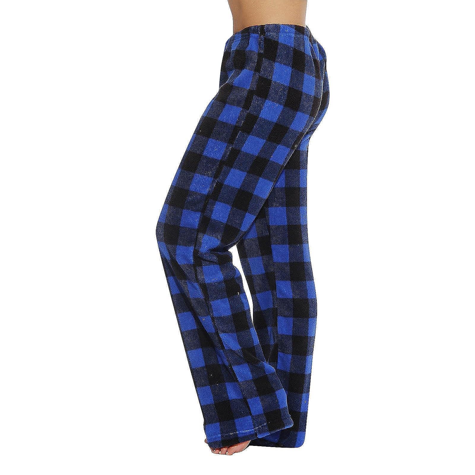 Pantalon Pyjama Femme à Carreaux - Cordon Serrage & Poches - Confort Hiver - Taille Large - Idéal Famille & Noël