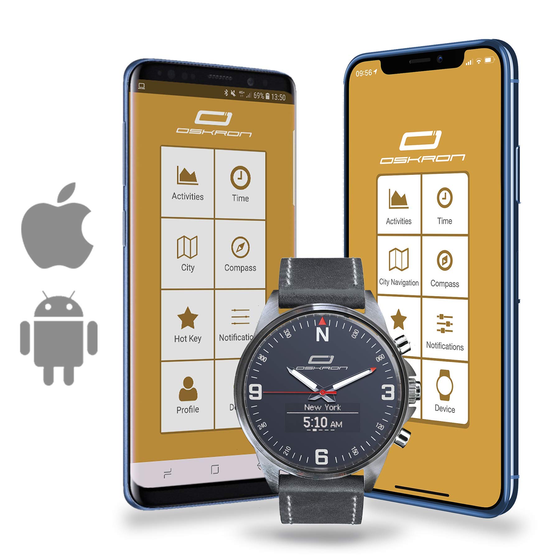 Gear Herrenschmuckuhr mit Smartwatch Funktionen