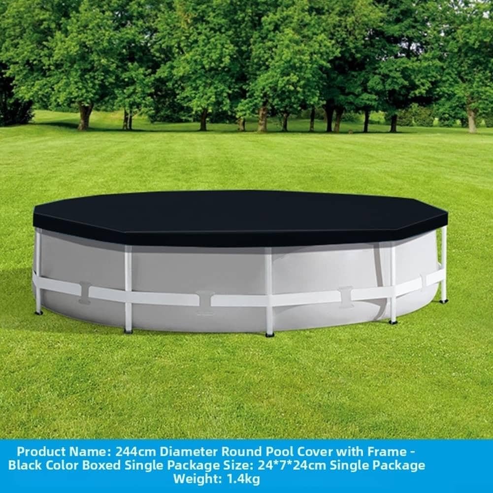 Piscina Redonda 8FT Negra Antihojas Piscina Redonda 8FT Negra