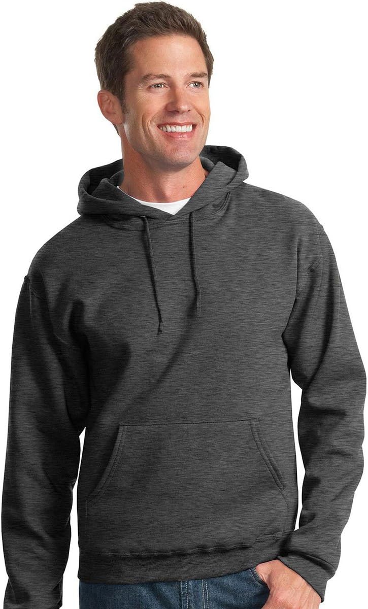 8 oz. NuBlend 50/50 Pullover Hood, Black Heather - Large