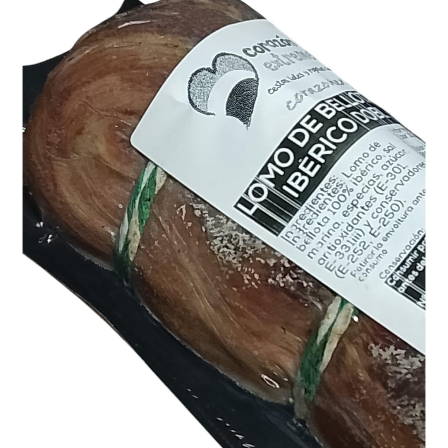 PACK 2 Lomo de Bellota 100% Ibérico Doblado – Gourmet – Elaboración Artesanal Tradicional – Curación Lenta y Sabor Intenso – Producto de Extremadura – Pieza 1000 g Aprox. – CORAZON EXTREMEÑO
