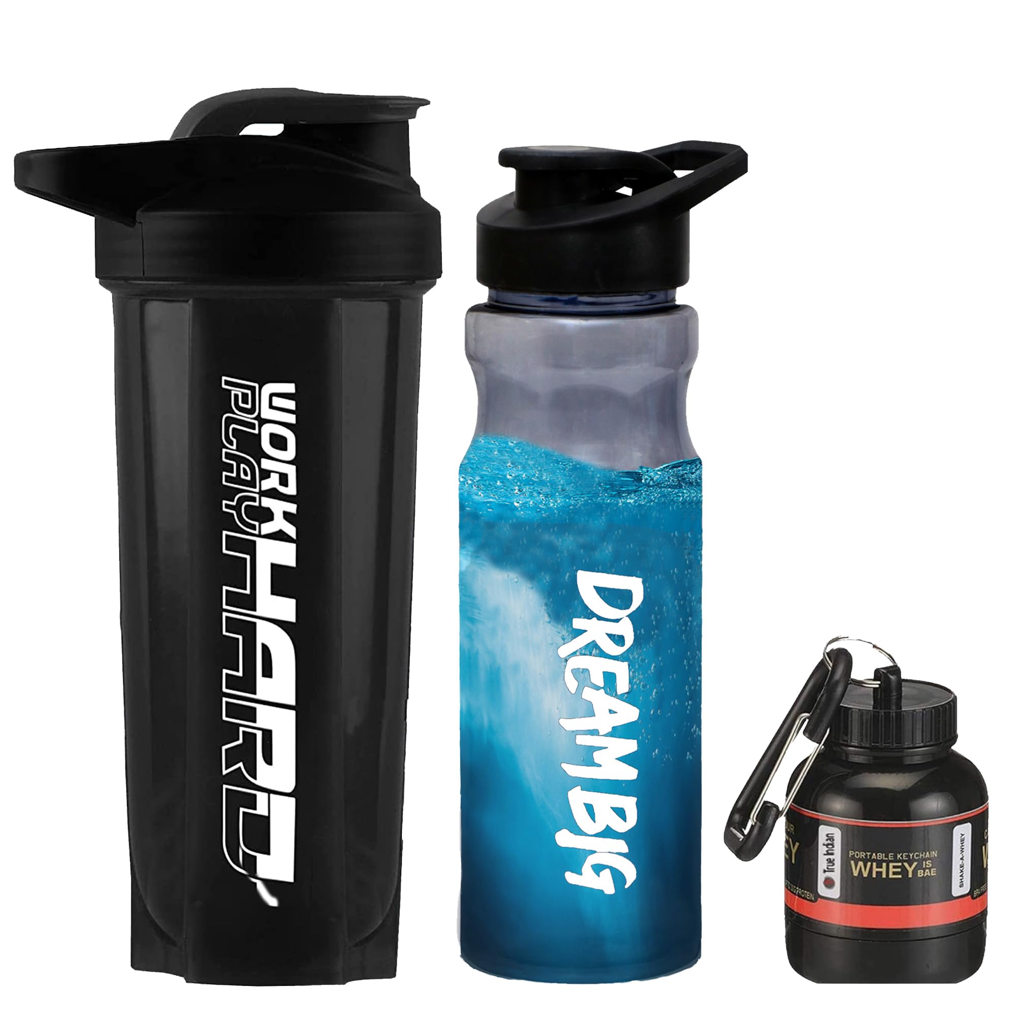 cool indians Amazing Quality Combo Gym Protein Shaker & Sipper Water Bottle With Whey Conatiner | Shaker water Bottle | Gym Shaker | Shaker with Sippy | Whey Loader | Bottle | Conatiner Pack Of 3 (Black)-picture-29