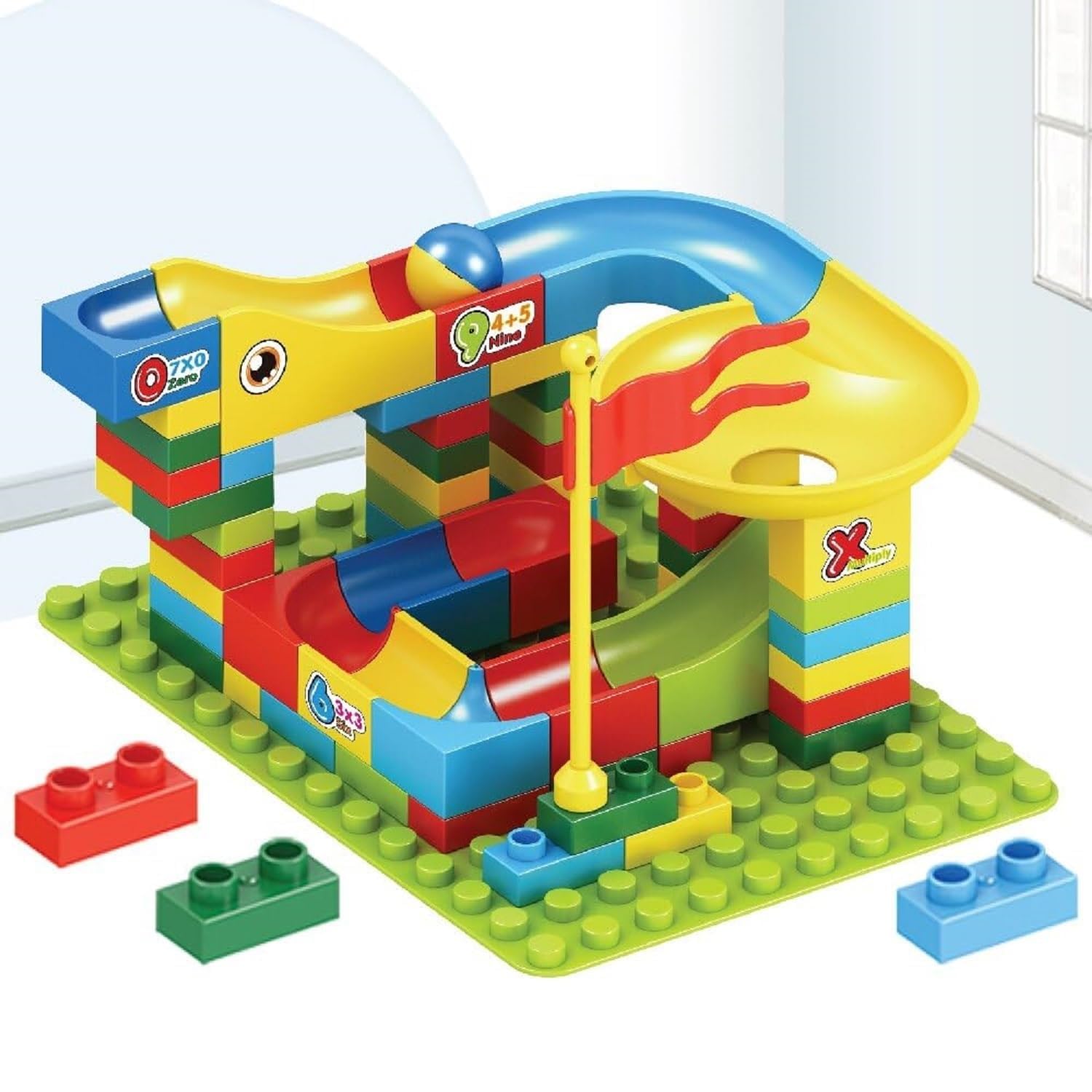 MANAKI ENTERPRISE65PCS Assembly Block Marble Run Slide Track Building Blocks Funnel Slide DIY Sets Bricks Kids Toys (B0CK4DDYTZ) Amazon Price History, Amazon Price Tracker