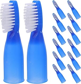 100pcs Security Finger Toothbrush for Adults Bulk - Soft Bristles & Non Slip Handle - Travel Size Disposable Toothbrush for Prisons Hospital Hotel