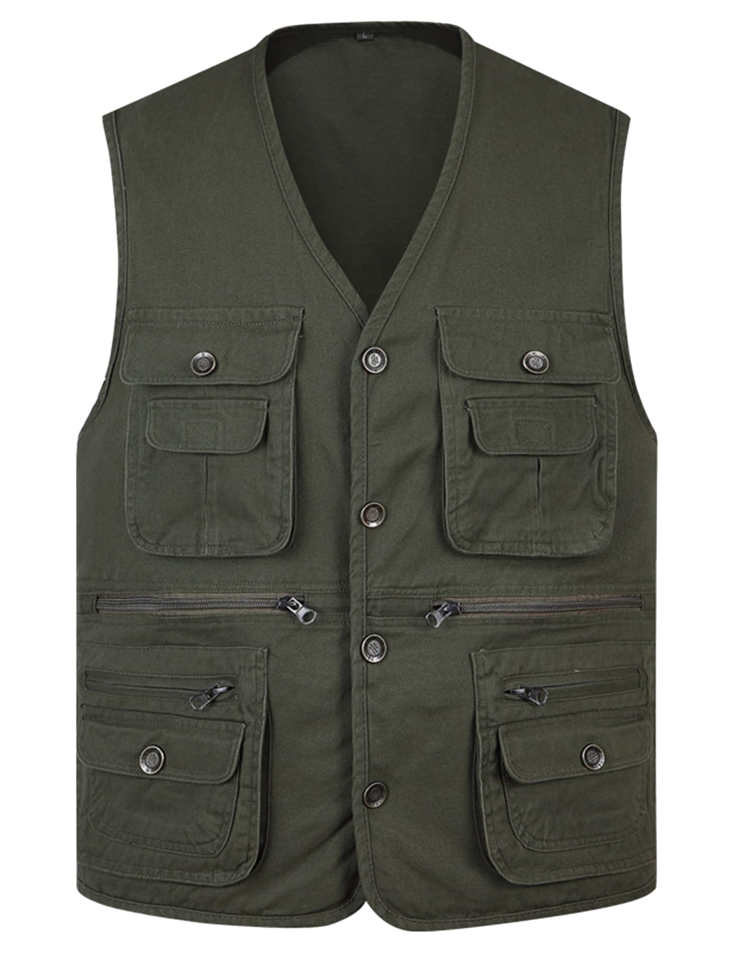 Men's Casual Lightweight Outdoor Vest Work Fish Photo Cargo Safari Hiking Travel Vest With Pocket