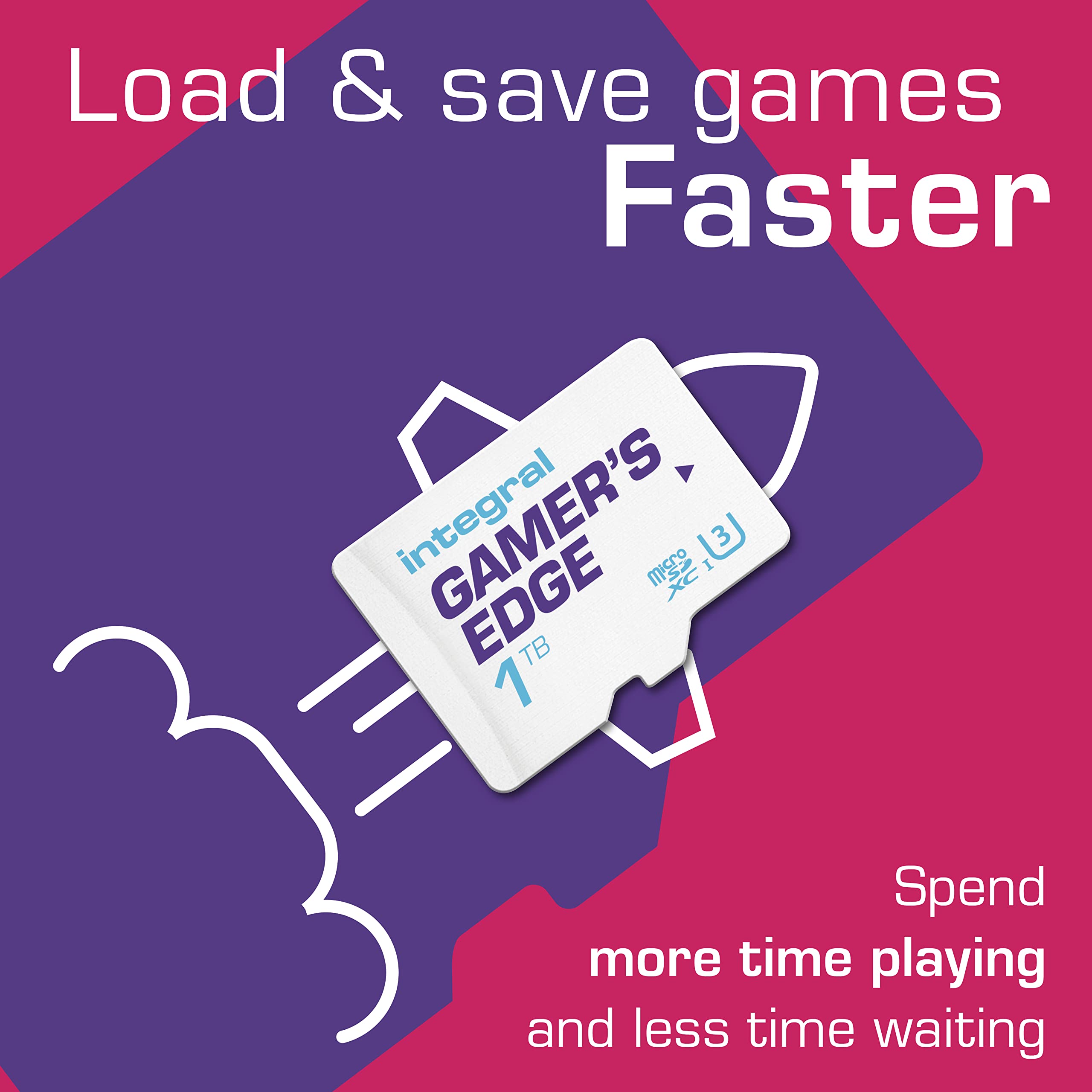 Integral 1TB Gamer's Edge Micro SD Card für die Nintendo Switch - Schnelles Laden & Speichern von Spielen Speichern von Spielen DLC & Daten Entwickelt für Nintendo Switch – Bild 3