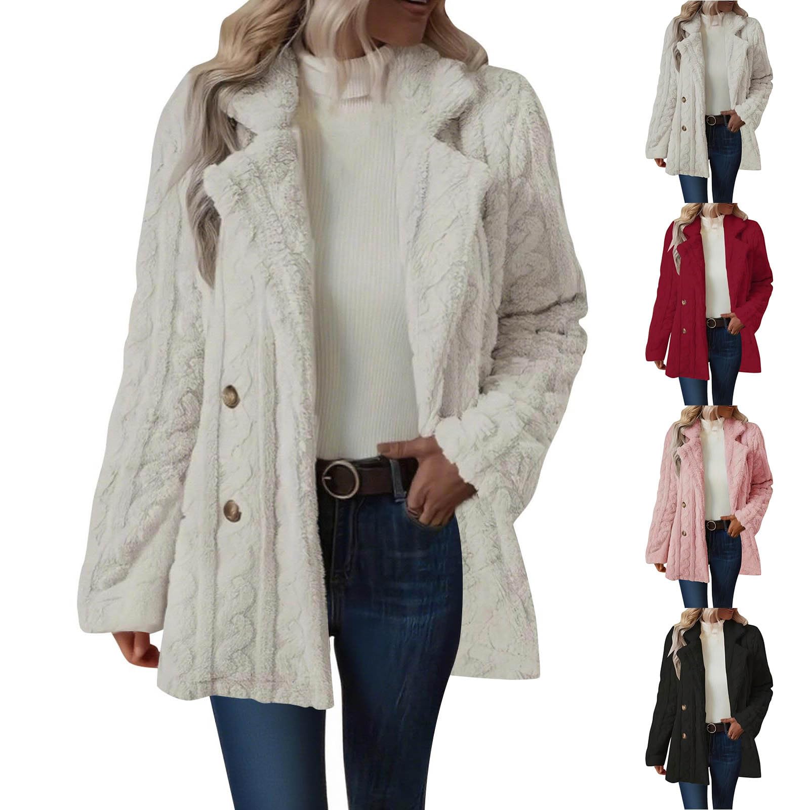 Ruziyoog Womens Cable Knit Cardigan Sweater Coat Long Sleeve Button Down Warm Casual Outerwear Winter Jacket