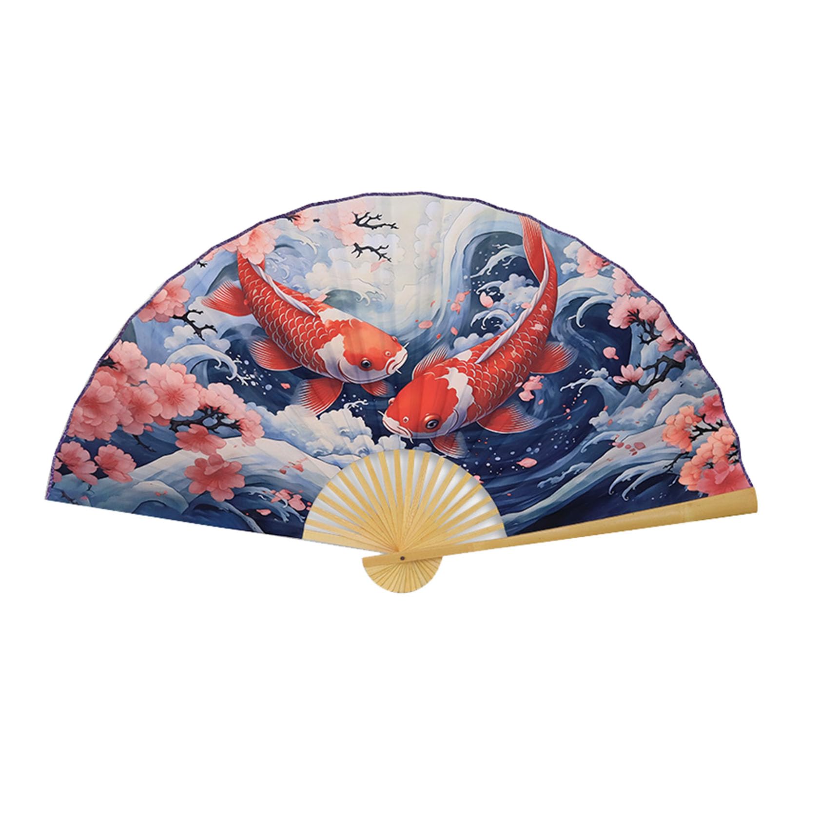 Amazon.co.jp: 大型吊り扇子、鯉柄デザイン、中国風、玄関