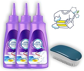Active Enzyme Laundry Stain Remover, Garment Stubborn Stain Cleaner Oil Remover, Enzyme Clothes Stain Cleaner, Strong Stain Remover, Clothes Oil Stain Remover (3PCS)