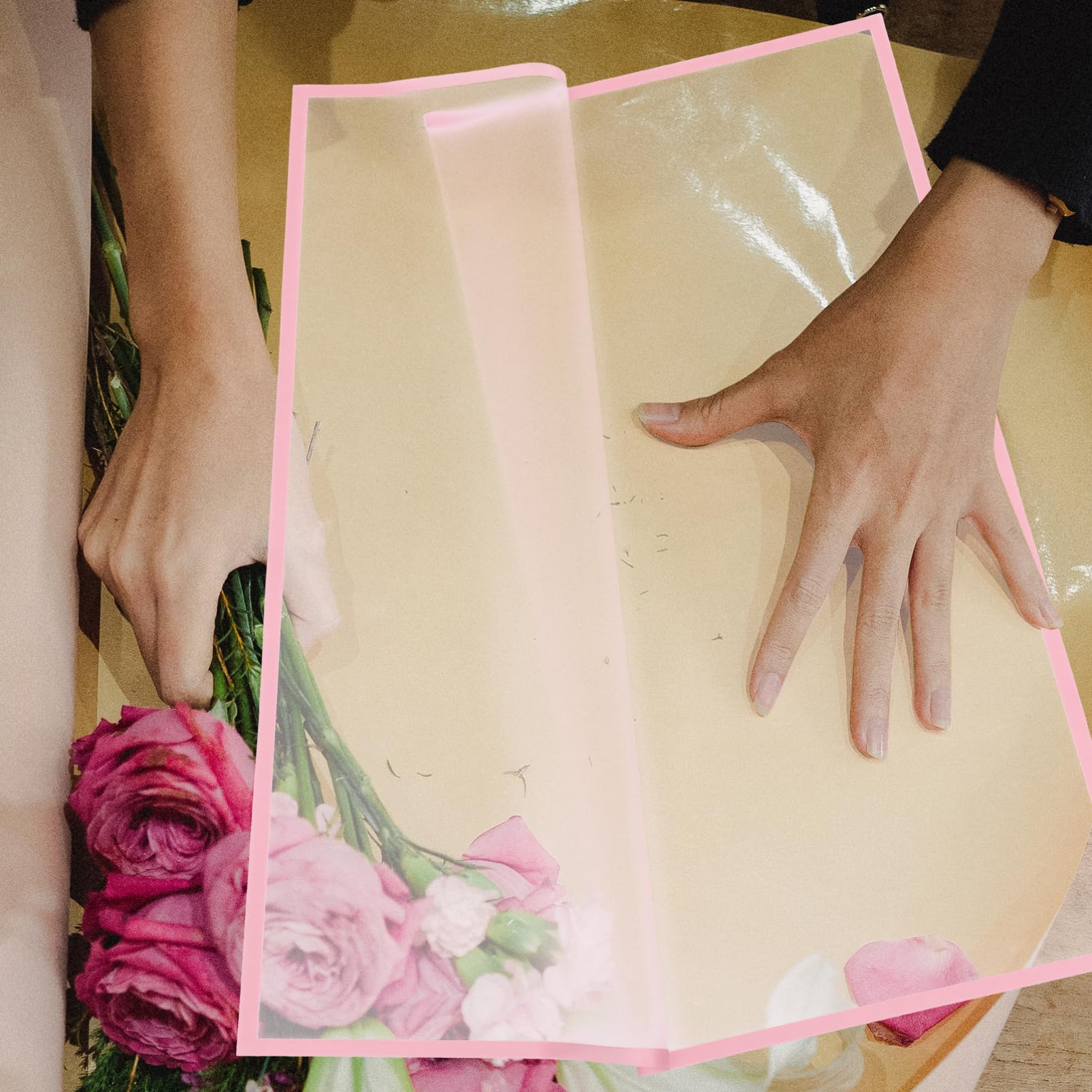 Angoily 20 Sheets Matte Paper for Flowers Floral Wrapping Bouquet Wrapping Paper Birthday Wedding