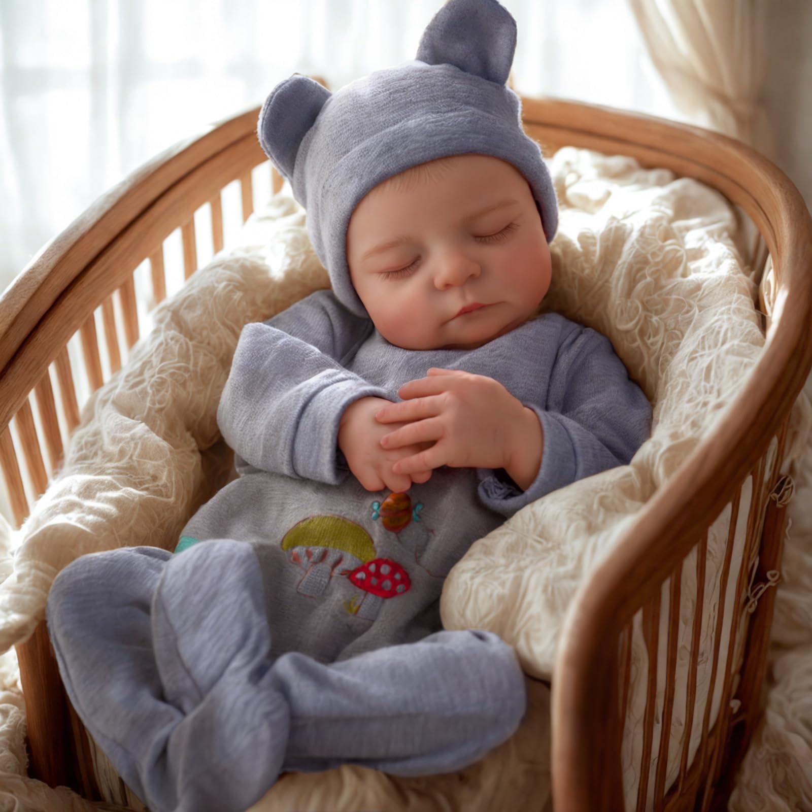 JIZHI Bambino Reborn Maschio - 20 Pollici Lavabili Bambole per Bambina | Bambola Reborn corpo in Vinile - Addormentato Neonato Realistico Occhi Chiusi