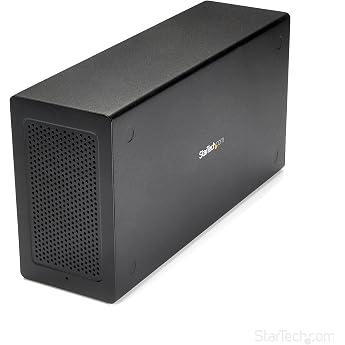 StarTech PCIe External Case Thunderbolt 3 PCI Express 3.0 x16 4K/5K Output | For Notebook/Desktop, Up to 40Gbps, Network NVMe