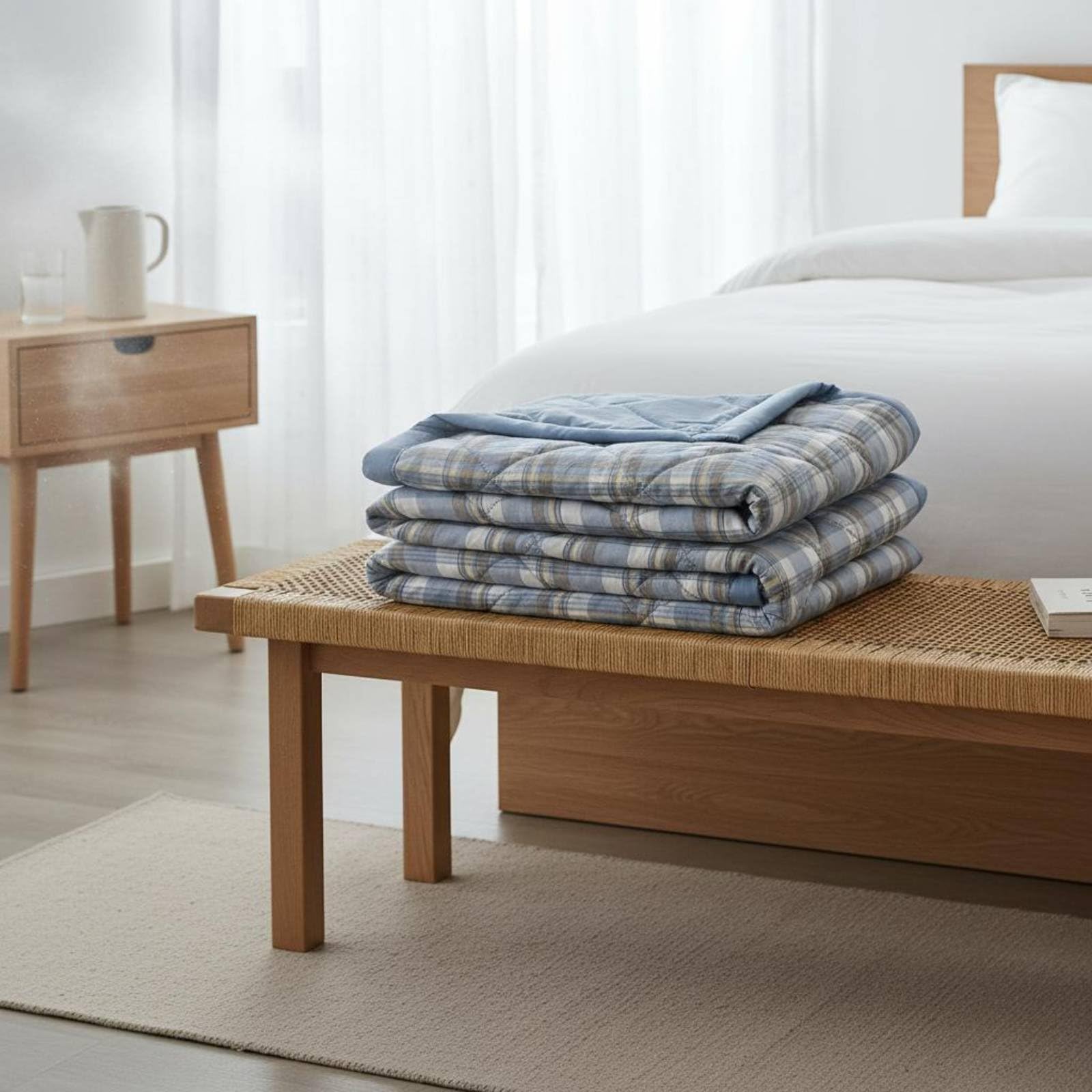 Manta de Verano Cómoda Edredón Manta con Construcción Activa y Material Absorbente Adecuada para Verano en Casa Dormitorio Secundario Invitados 1pieza, 150 200cm, Style to 4