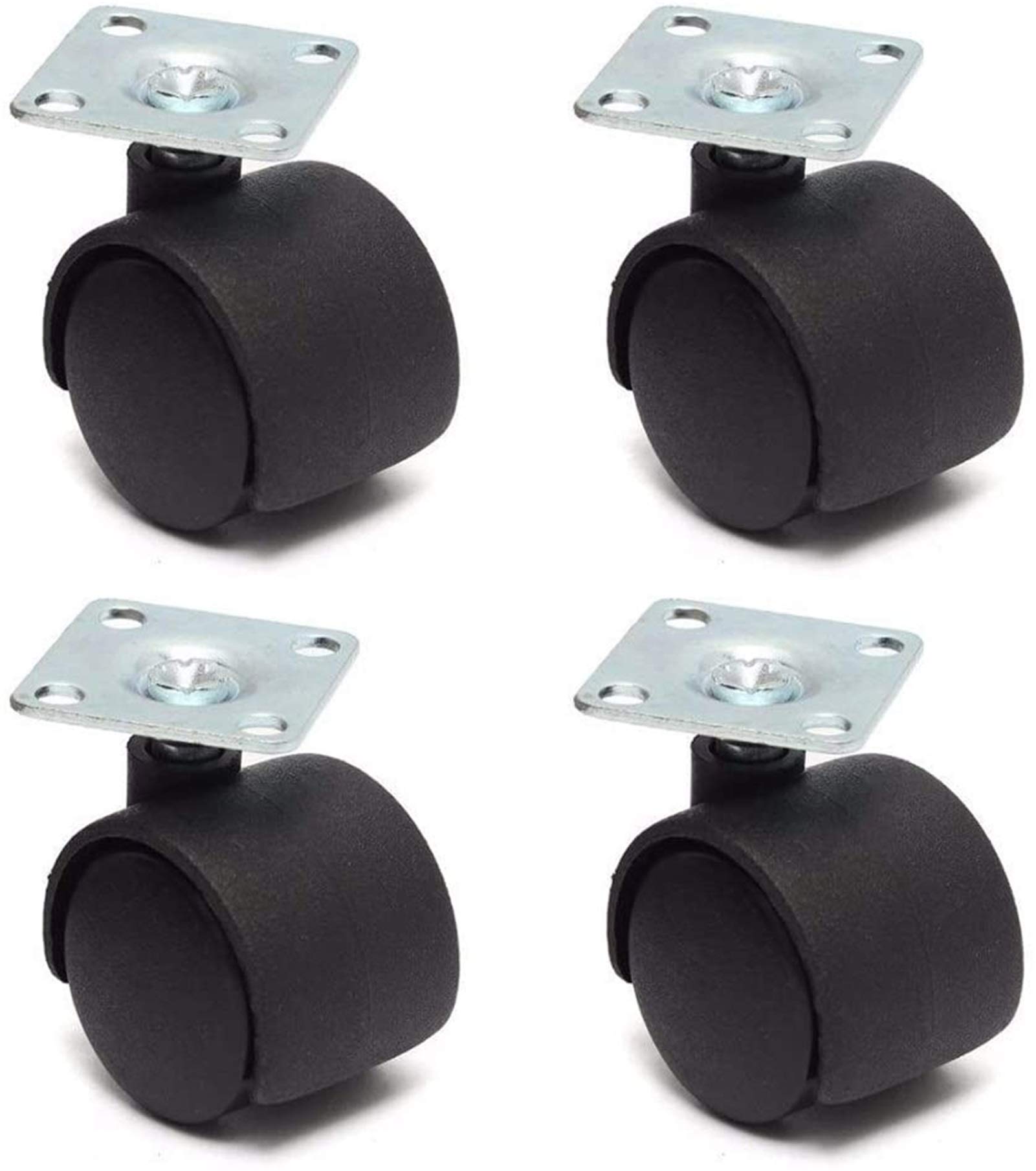 Buy Swivel Caster Wheels, Castor 4 piece hardware casters black swivel