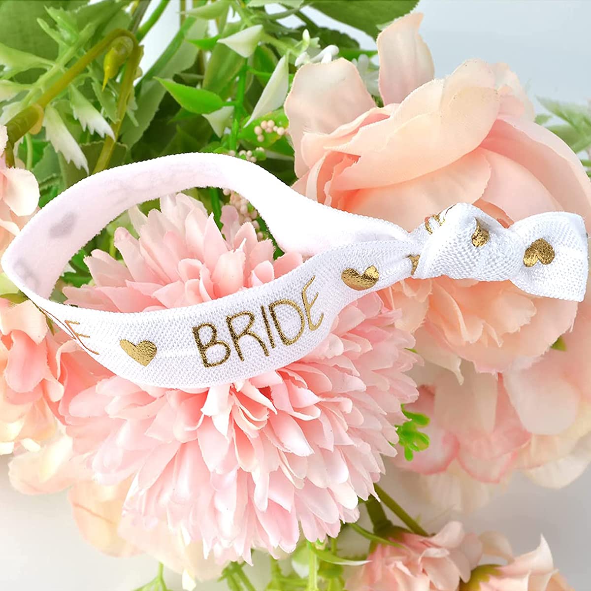VIKSAUN Bracelets Pour EVJF - Lot De 16 (14 'Team Bride' 2 'Bride'), Couleur Or Rose Accessoires Soirée Filles Couleur Or Rose