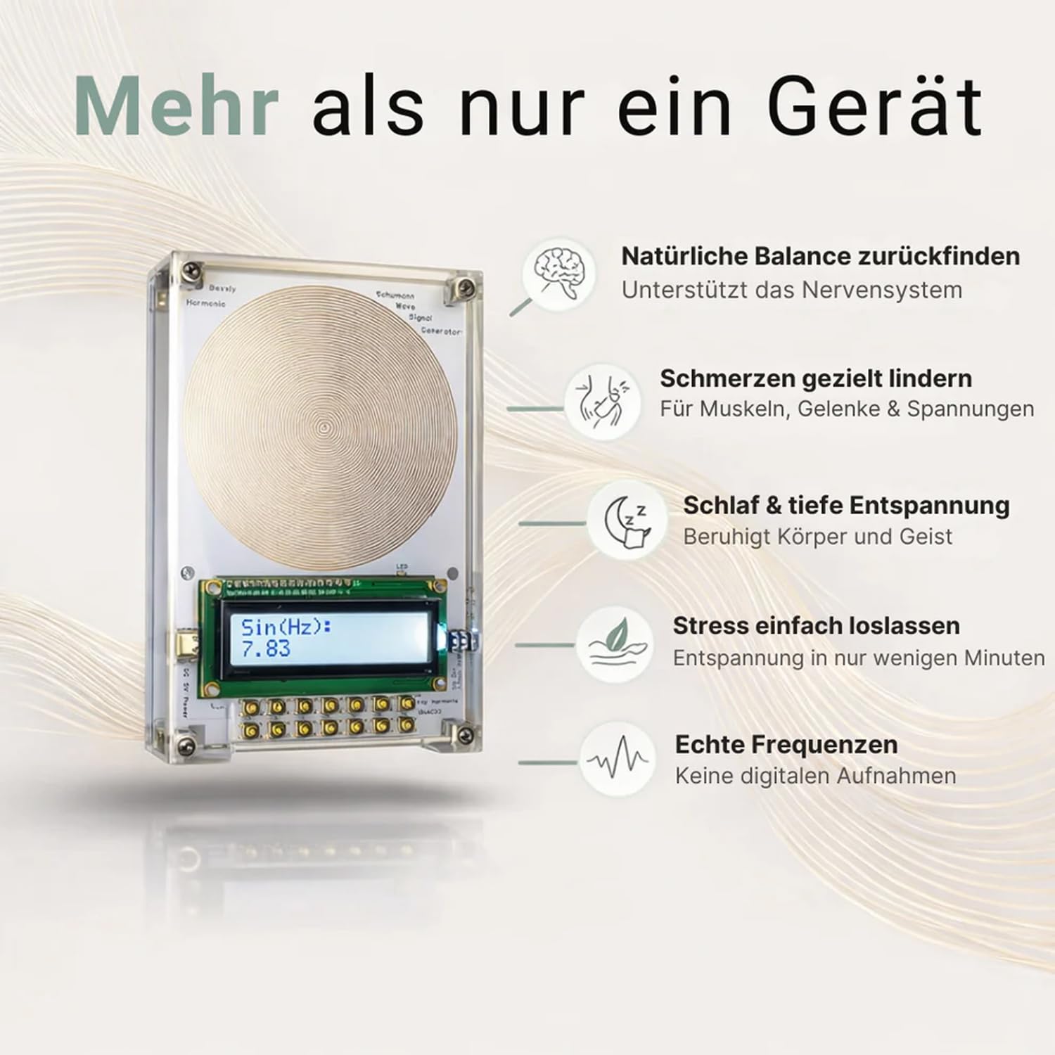 Zentra One Smartes Frequenzgerät, Elektromagnetische Frequenztherapie für Entspannung & Regeneration, Verbessert Durchblutung & Schlaf (Nur das Gerät)