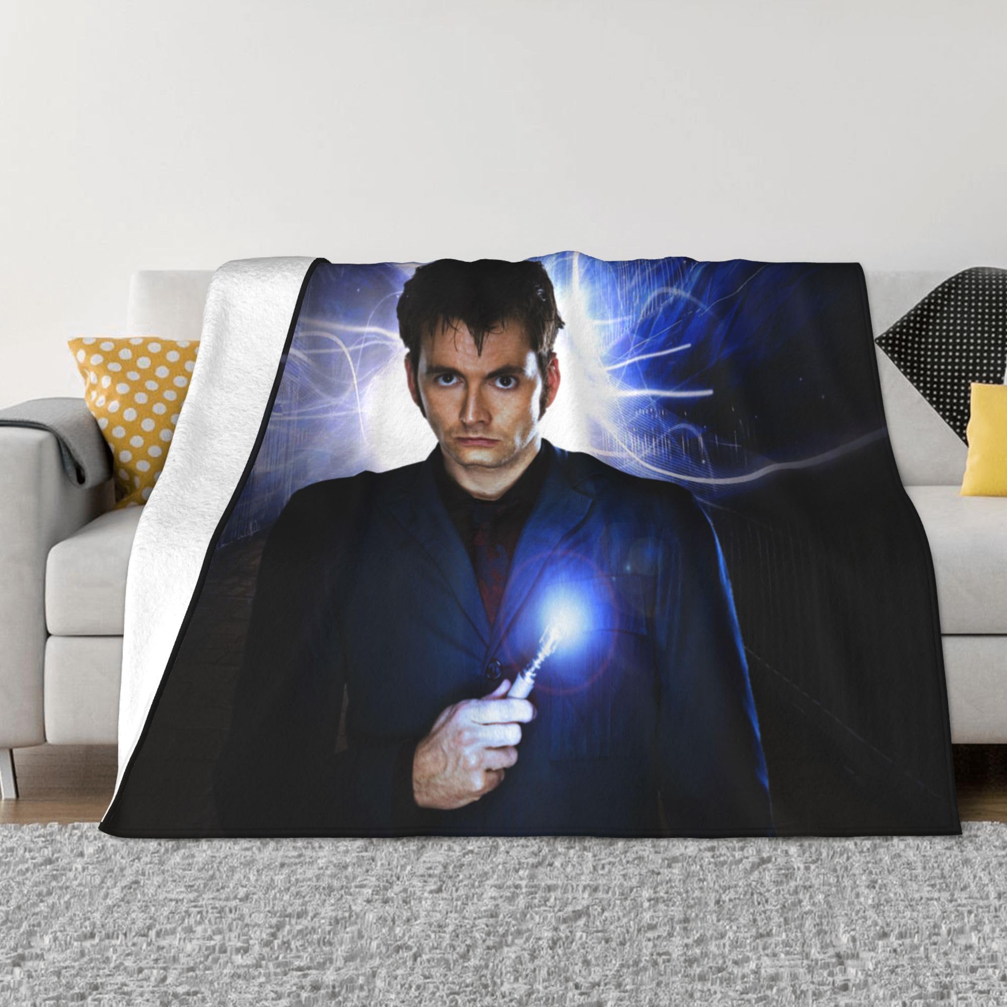 EZKYZTLW David Star Tennant Blankets & Throws Soft Microfiber Cozy Warm Throw Blanket for Couch Bedroom Living Room 50"x40"