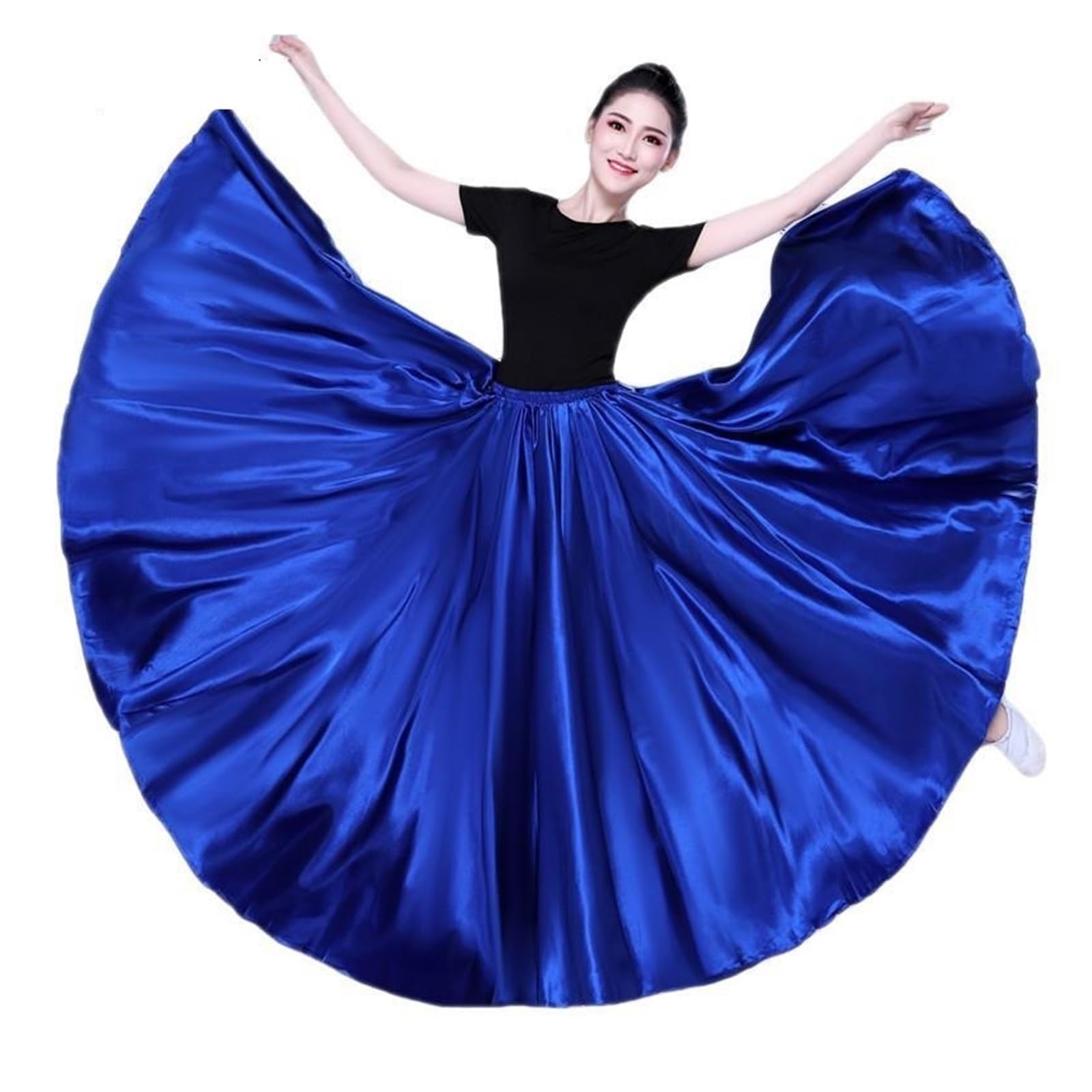 JMORCO Flamenco Women's Dance Skirt, Large Swing Skirt, 720