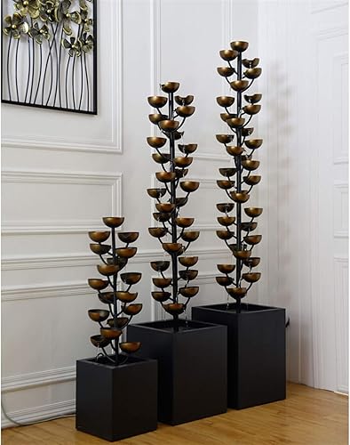 Miniatura 5 de Fuente de mesa de lujo retro de hierro forjado fuente interior creativa sala de estar, entrada, oficina, decoración fuente en cascada de metal