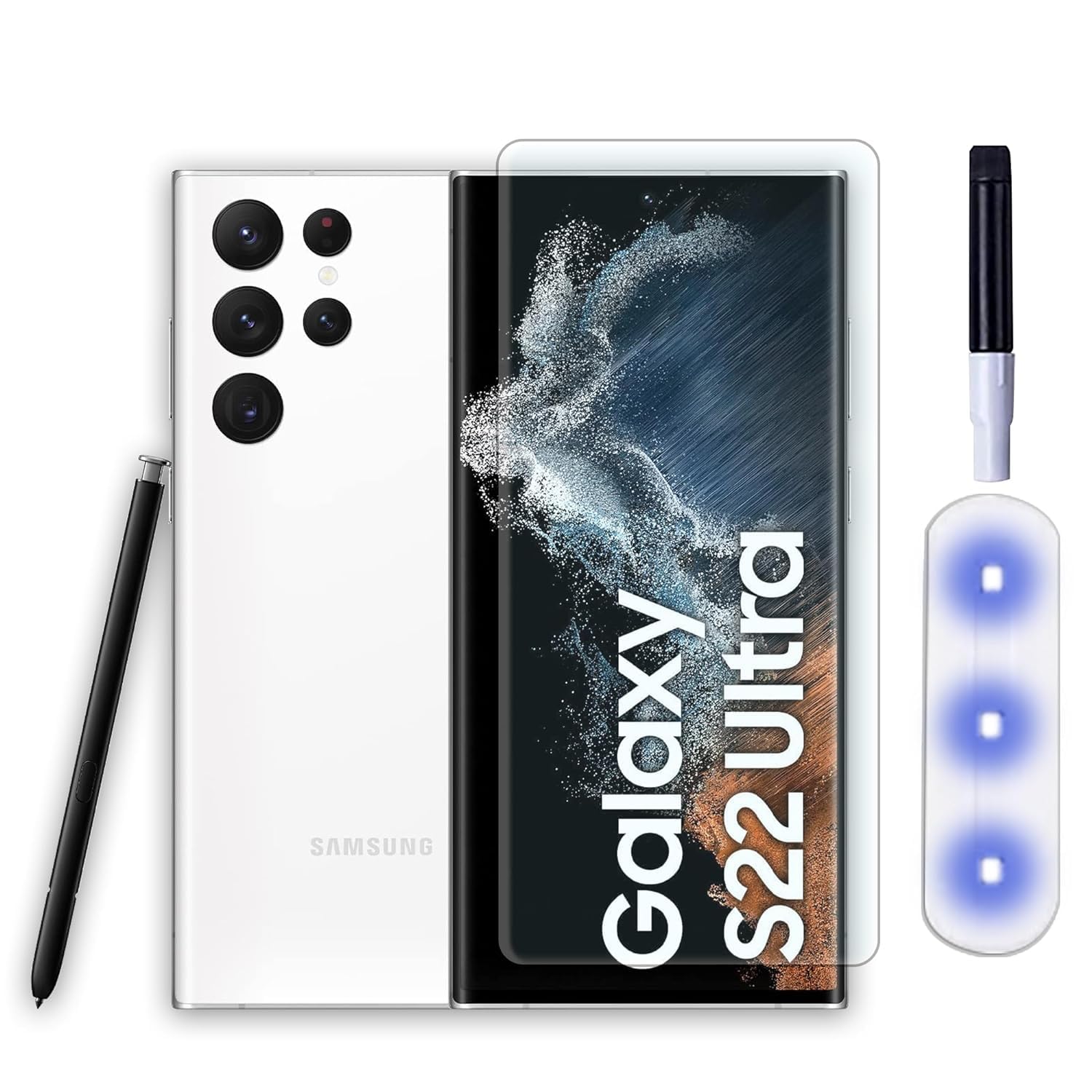 DD SON Premium UV Tempered Glass Screen Protector Compatible for Samsung S22 Ultra 5G (Pack Of 1) with Edge to Edge Full Coverage UV and Easy Installation Kit (B0CTFG3TCS) Amazon Price History, Amazon Price Tracker