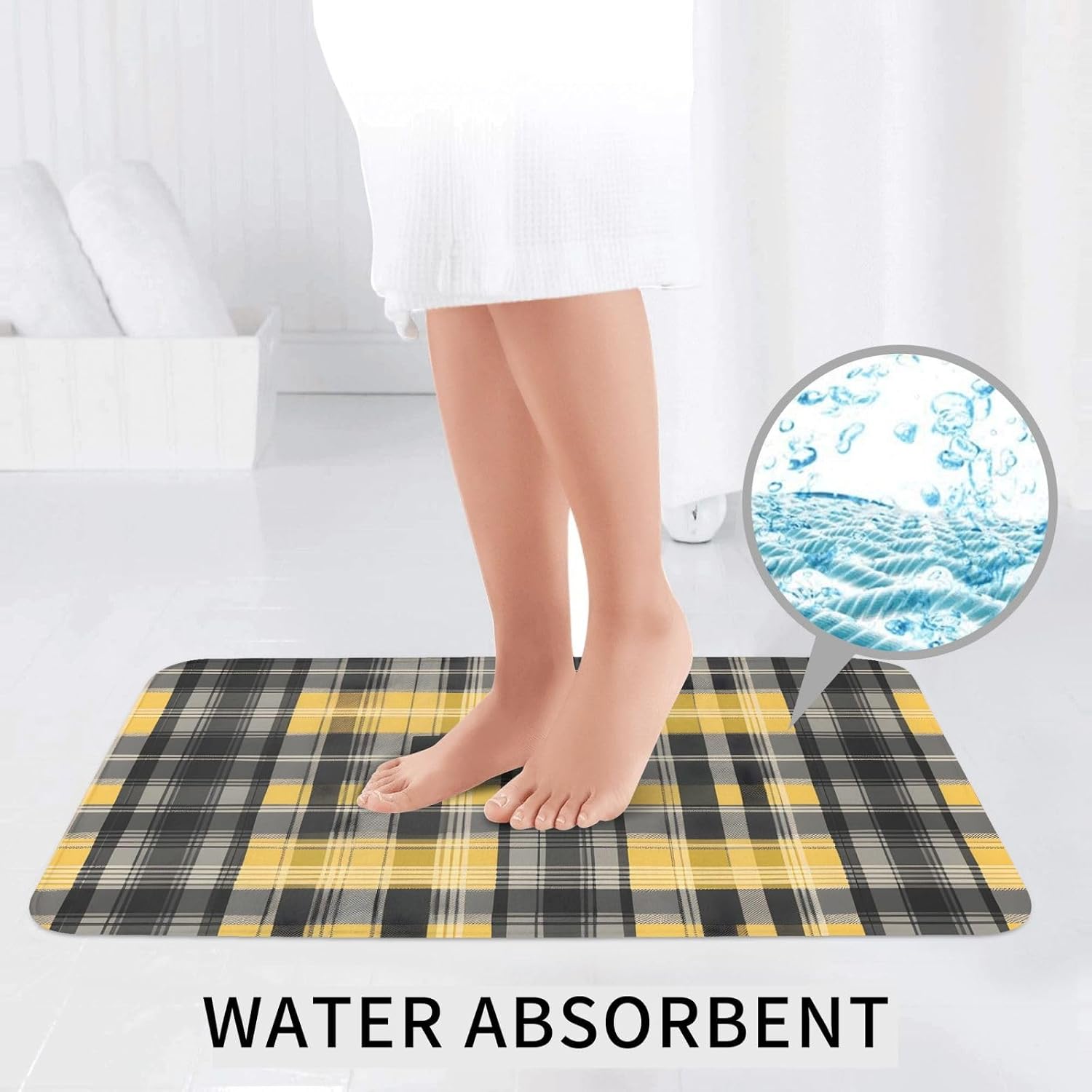 Yellow Gray Black Plaid