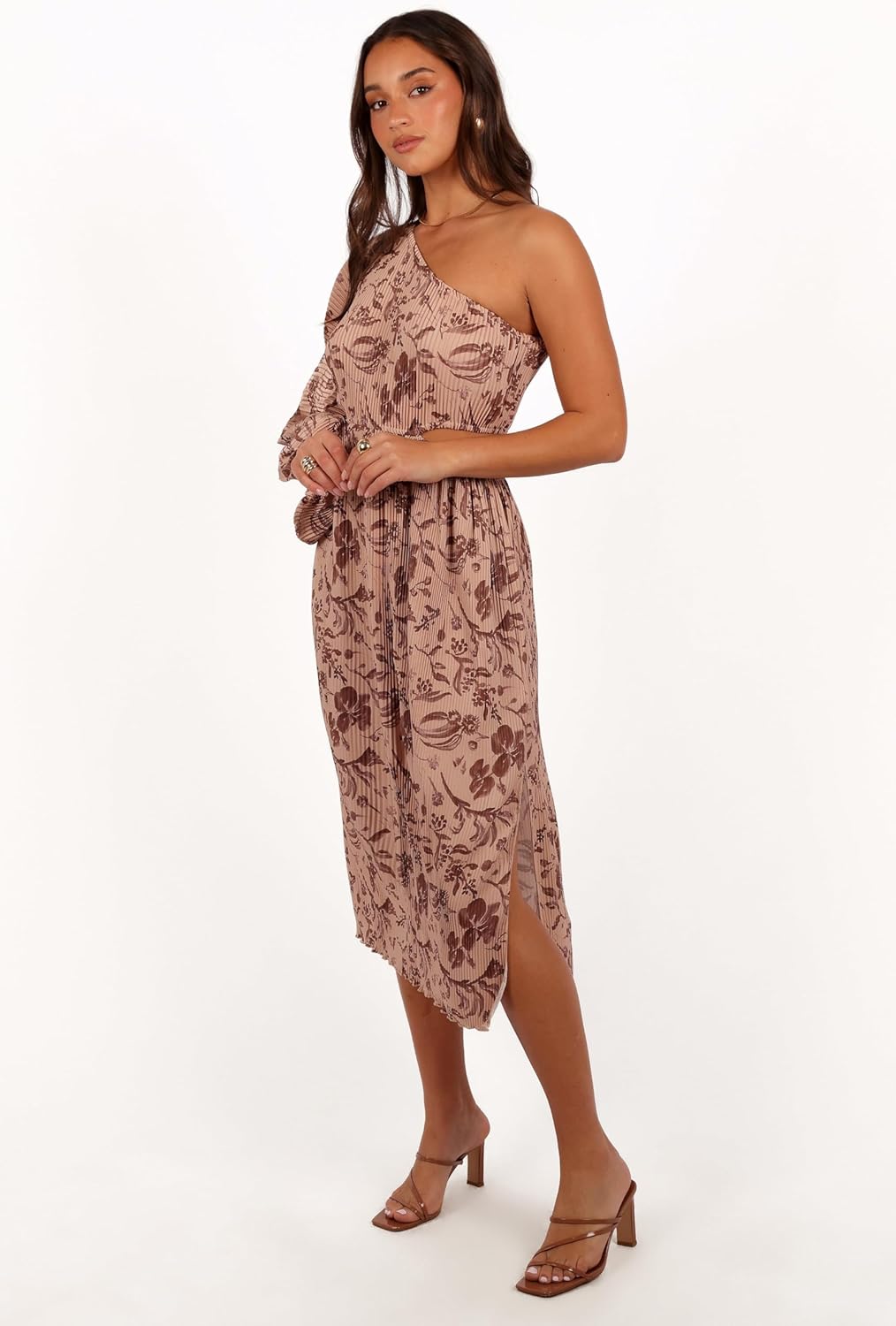 Petal & Pup Womens Wren One Shoulder Midi Dress - Image 3