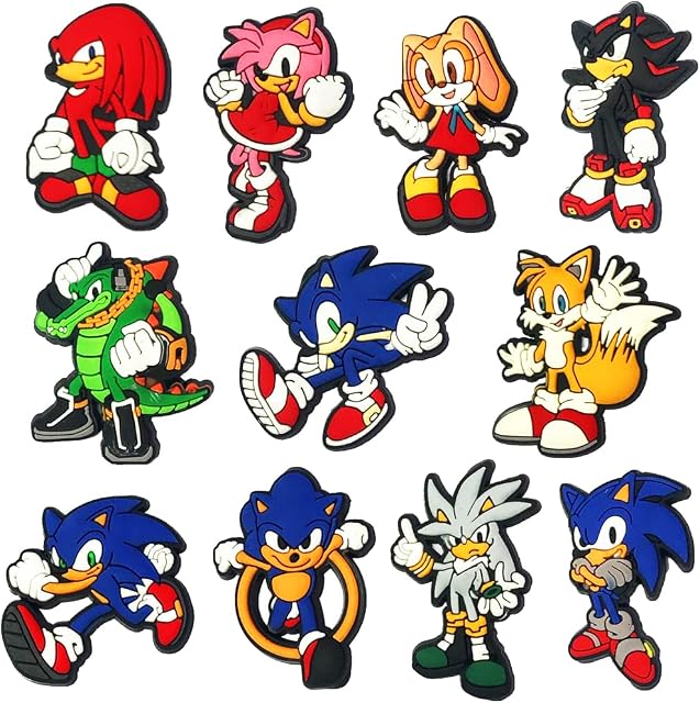 11PCS Shoe Charms Fits for DIY Clog Sandals Decoration PVC Cartoons Shoe Charms Different Shoes Accessories