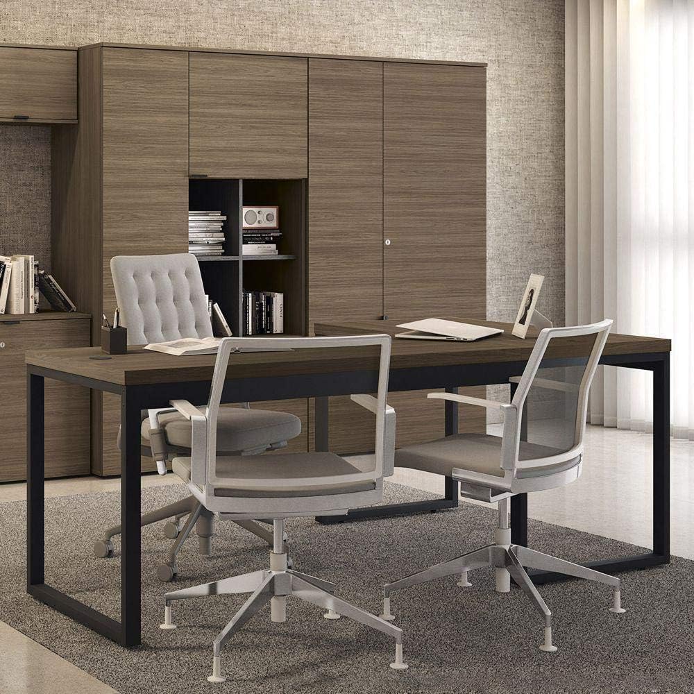 Reyad Group F190 Capsberg Wooden Desk in an office setting with two chairs.