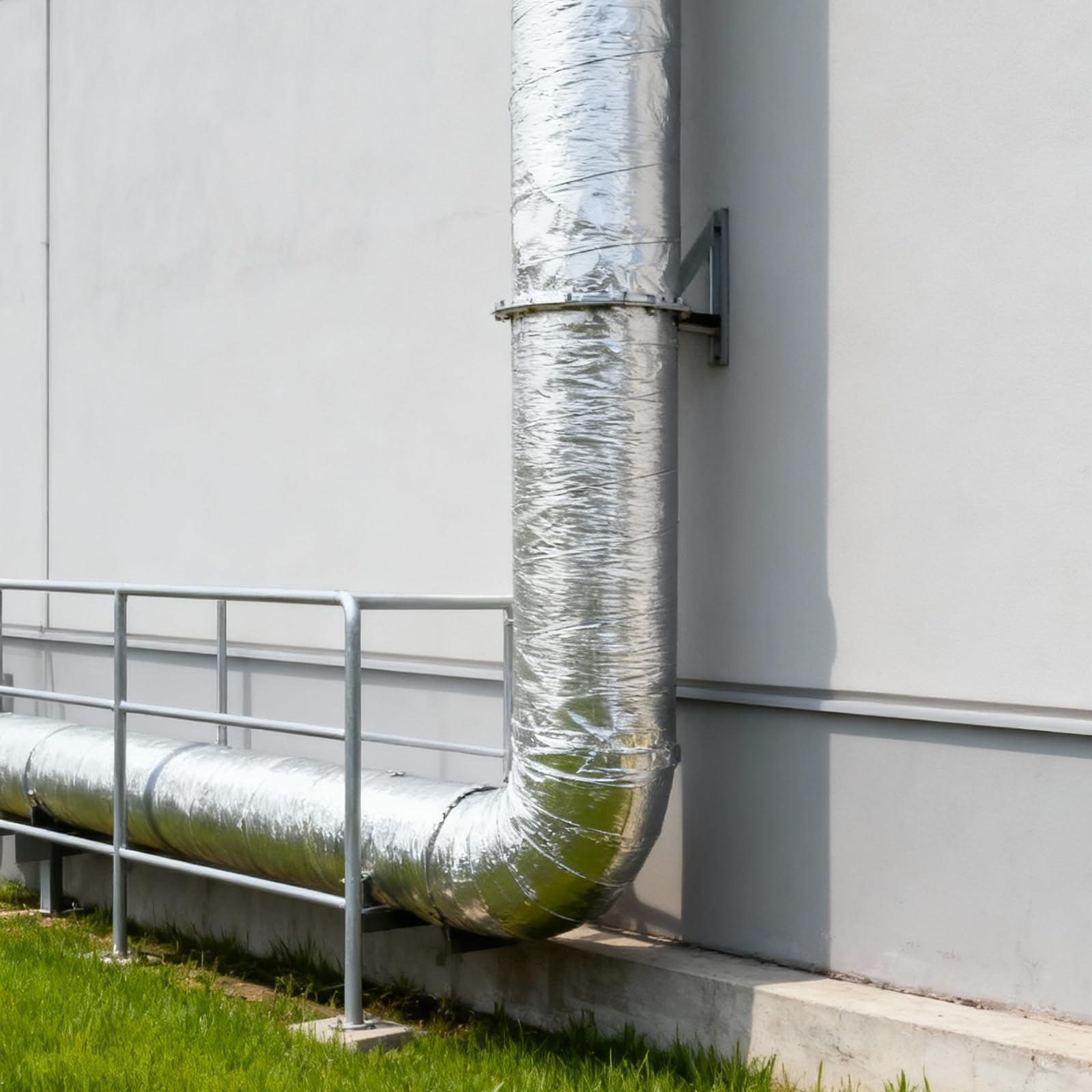 Ruban adhésif en aluminium, 150 mm x 50 m, résistant à la chaleur, étanche, pour tuyaux et gouttières, argenté