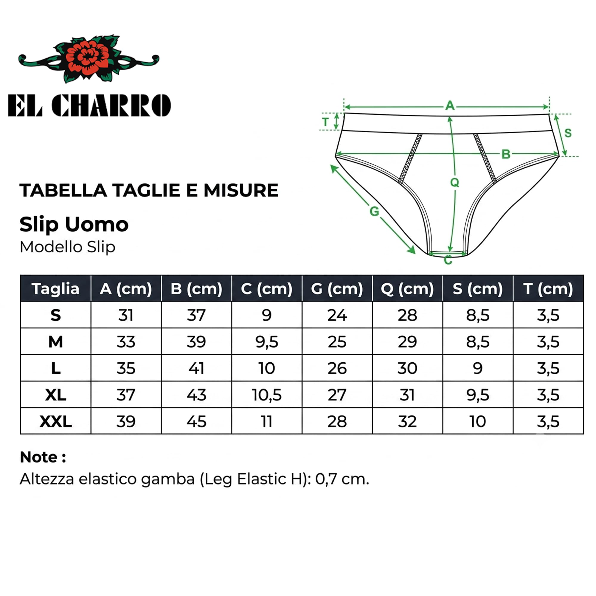 CHARRO Slip da Uomo Pacco da 3,4,6, 8 e 12 pz