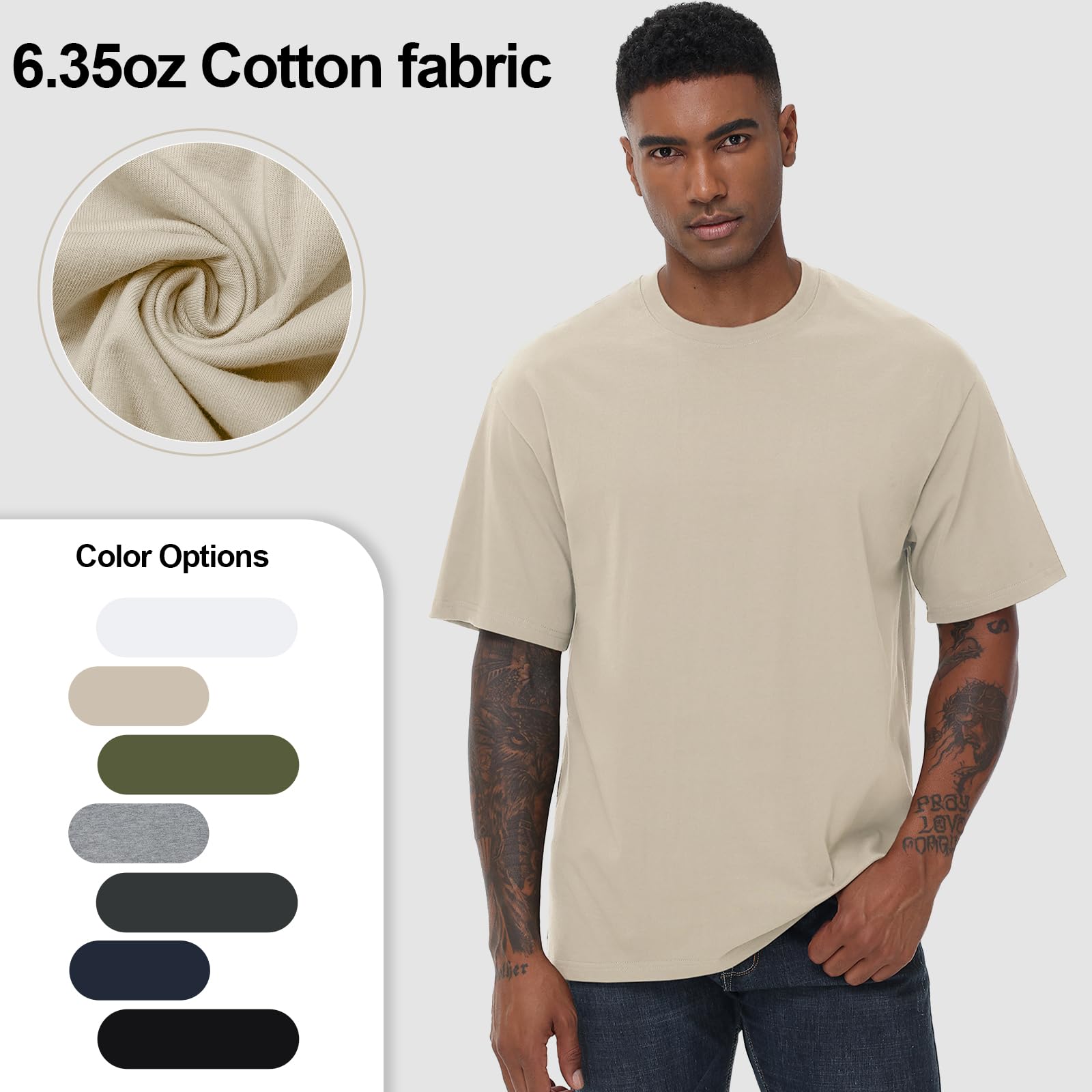 Camisetas para hombre Básica Algodón Camiseta Cuello Redondo Manga Corta Verano Tops con Casual Estilo Camiseta para Hombres