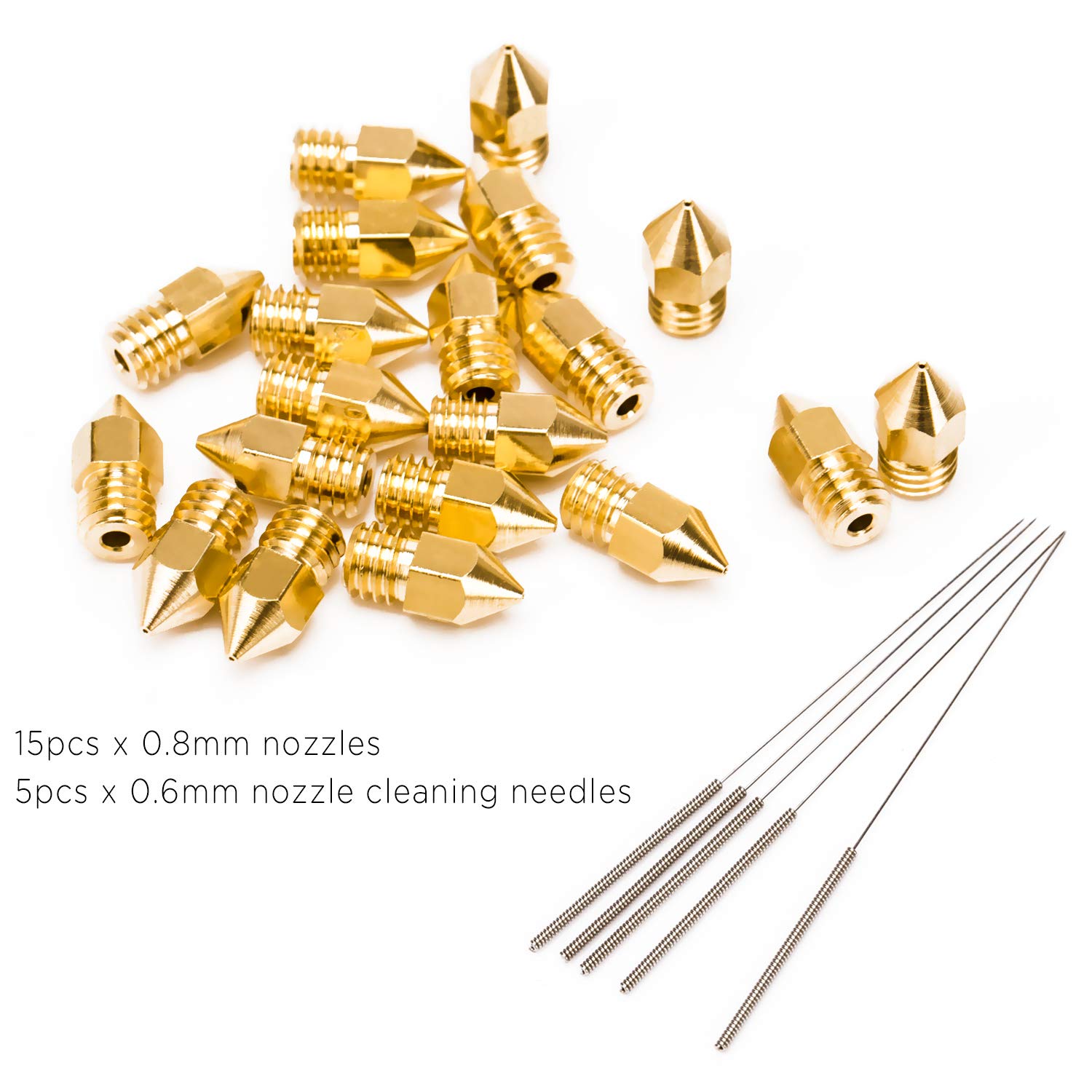 ECSiNG Buse 0.2mm Acier Trempé Pour Bambu Lab X1 P1P - Buse Haute Température Jusqu'à 500°C