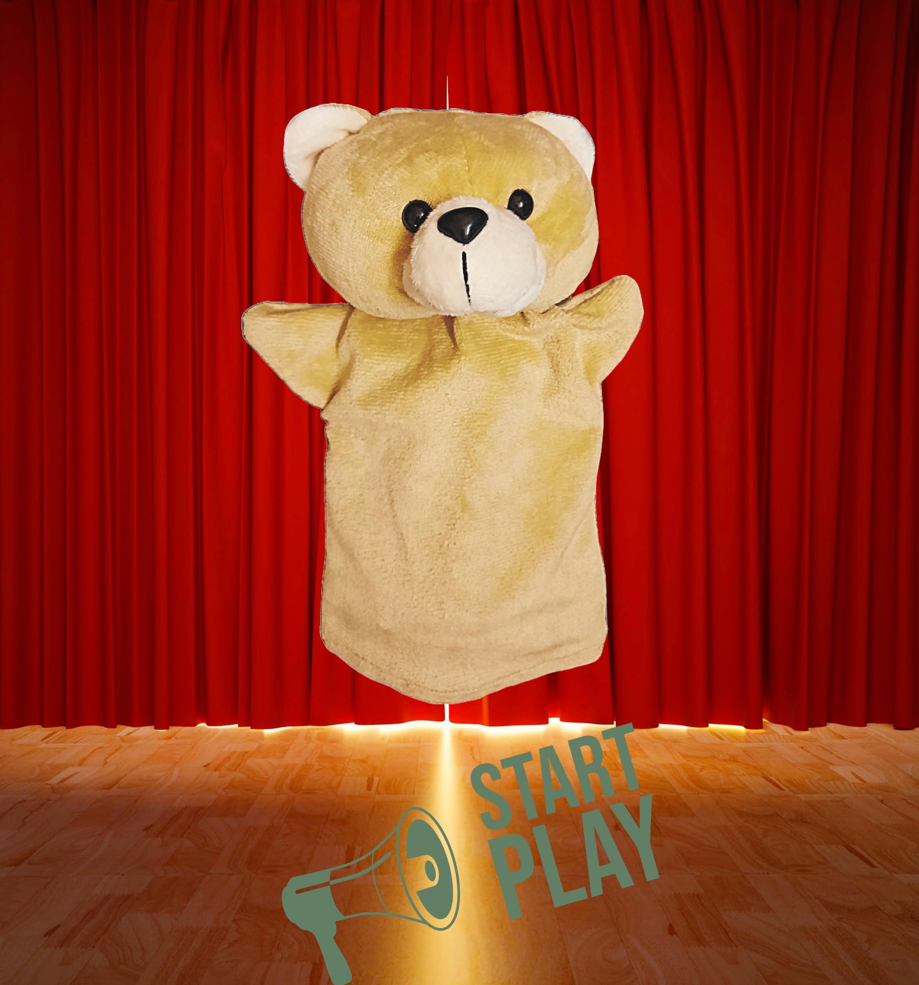 BKDT Marketing Soft Hand Puppet Toy for Kids | Story Telling | Babies Toys | Animals Hand Puppet for Boys & Girls (Teddy Bear)- Festival Gifts,Diwali Gift