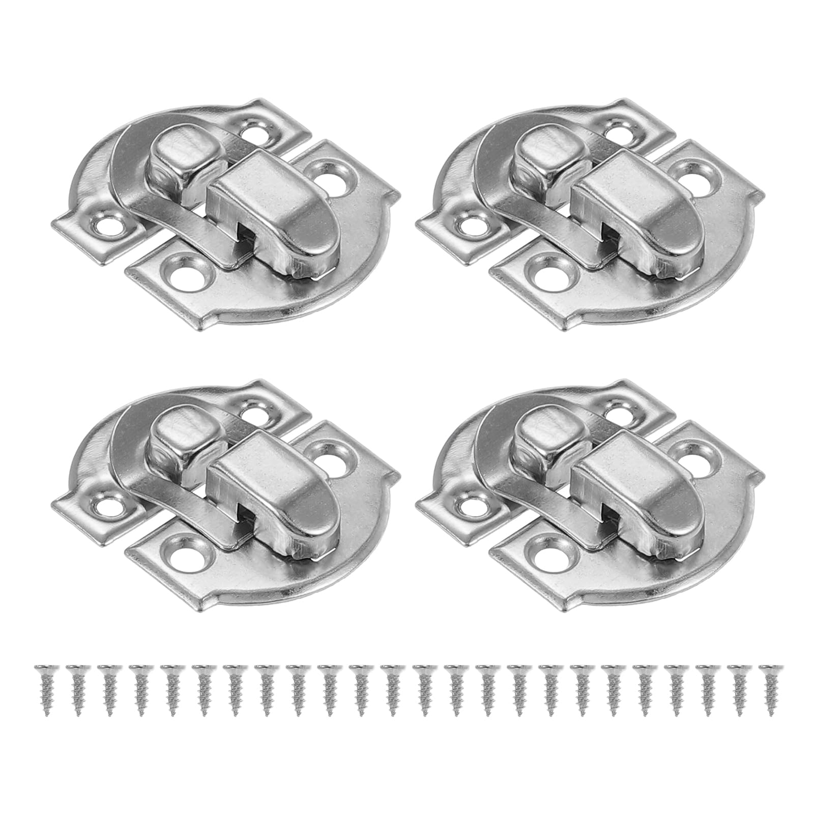 2-Pack PATIKIL Retro Duckbilled Toggle Latch – Small Metal Box Clasp With Vintage Charm, Perfect For Jewelry Boxes, Cabinets, And Craft Projects (Silver)