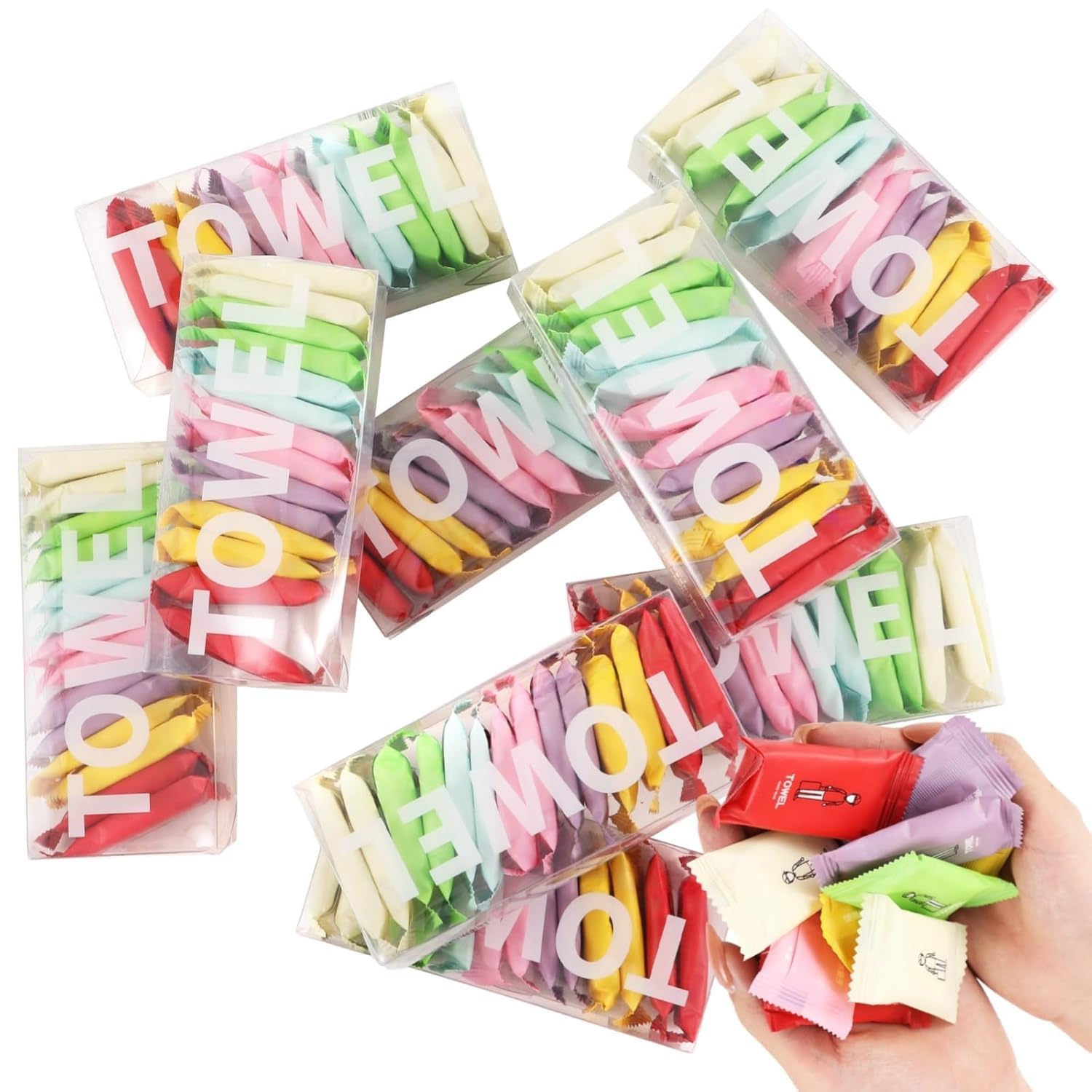 Disposable Face Towels & Compressed Washcloths for Travel - Fast Drying Lightweight Camping Towels, Magic Towel Minis for Your Purse, One Size Beauty Makeup Remover Wipes Individually Wrapped, 14 PCS-image-48