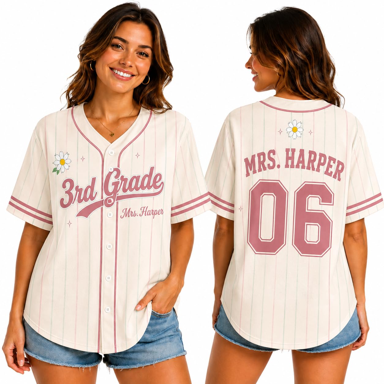 Teacher Jersey Personalized Teacher Shirts Back to School Outfits