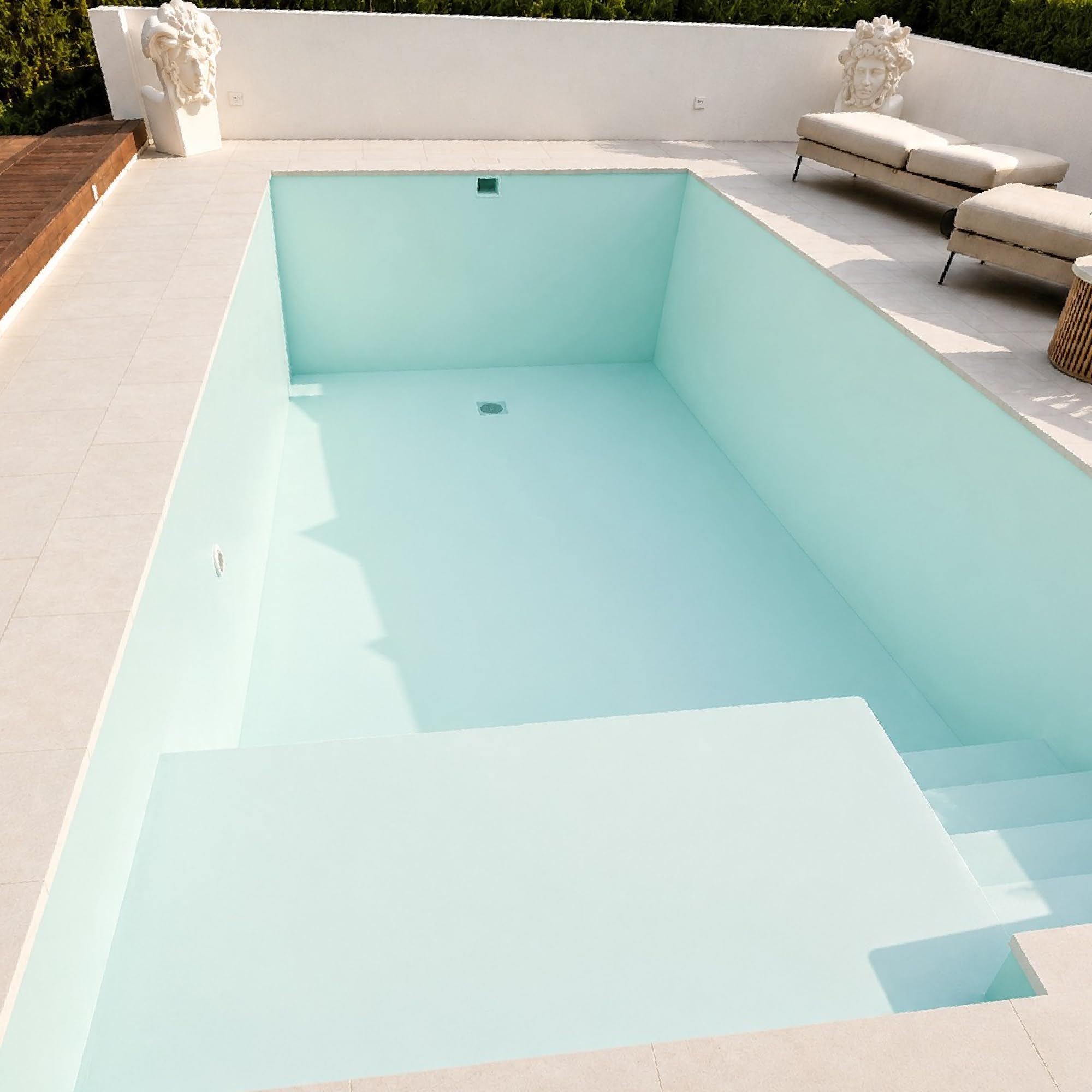 Pintura Poliuretano Piscinas (4+1Kg - Color: Carta RAL) - Barniz bicomponente que impermeabiliza y protege superficies con estancamientos de agua