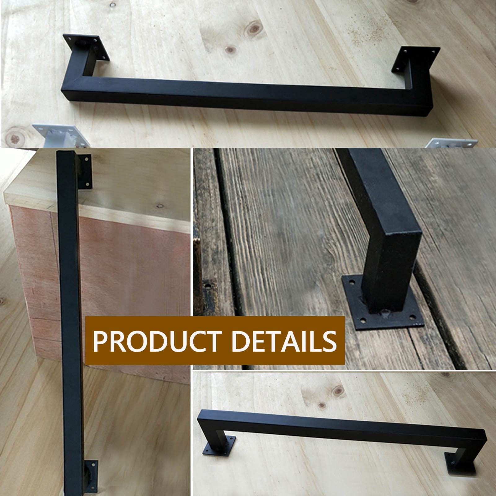 Leuning Reling voor trappen Vierkante trapleuning Leuning met muurbeugels, zwarte trapleuningen voor badkamergang Handleuningen voor trappen Binnenshuis Handgreep (Size : 180cm