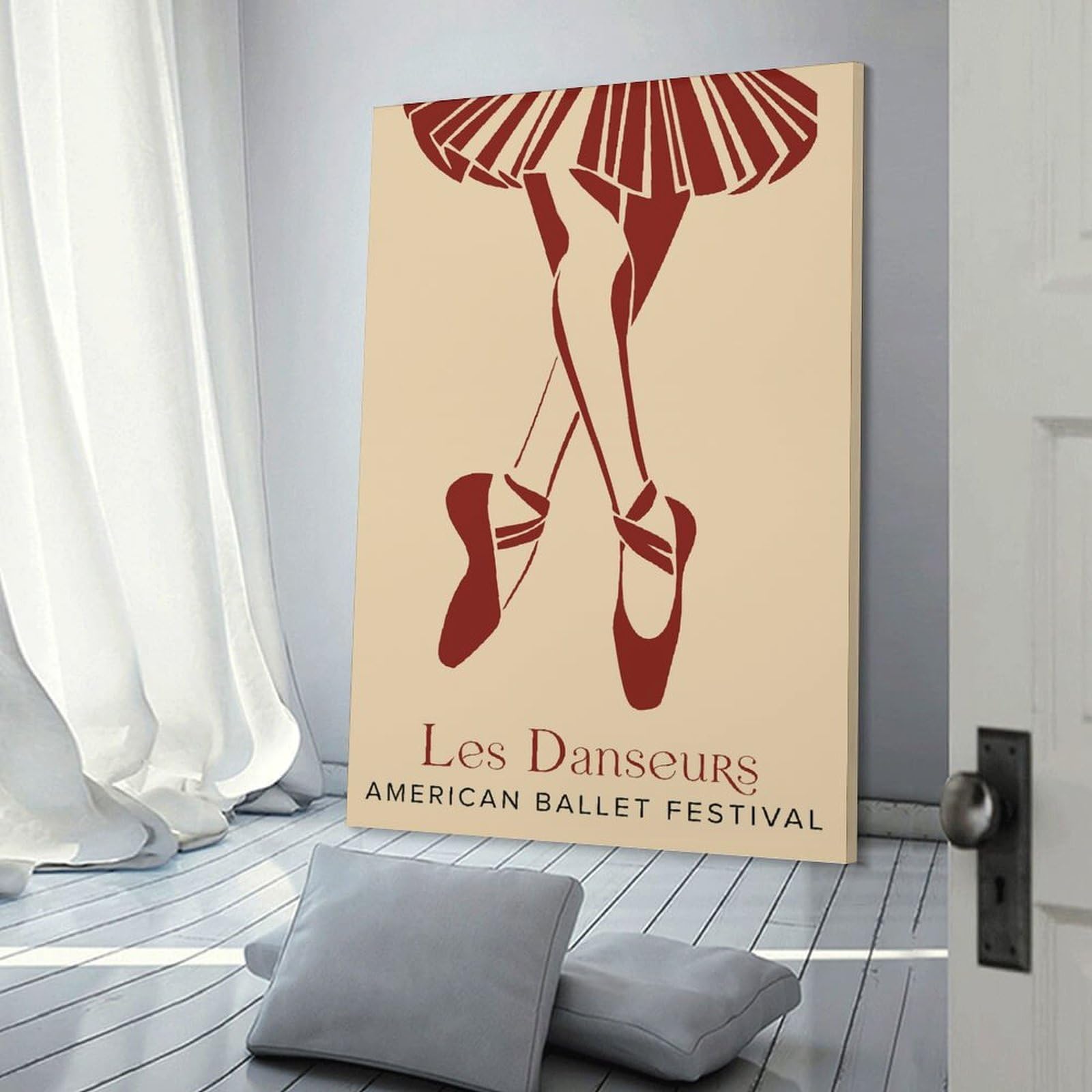 Junmoney Decorative Wall Artwork Les Danseurs American Ballet Festival, 24x36inch(60x90cm), for Living Room, Lounge Or Sitting Room, Modern Wall Decor for Cosy Interiors