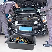 Vista 4 de Paquete de 4 cajas de autobús comerciales, 23 L de plástico, color gris