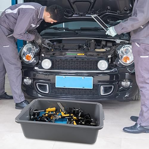 Miniatura 4 de Paquete de 4 cajas de autobús comerciales, 23 L de plástico, color gris