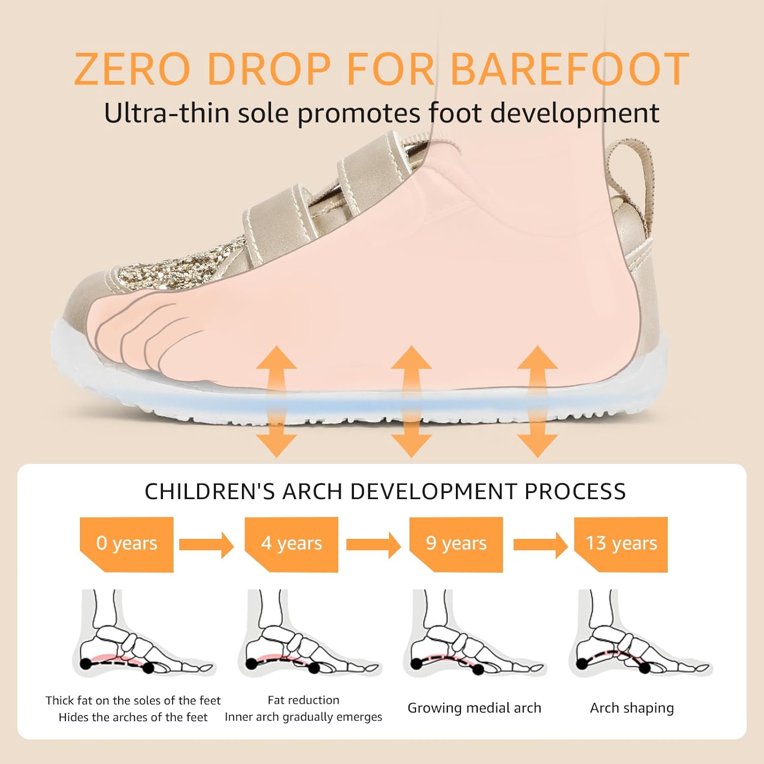 Wide Toe Box Toddler Shoes Boys Girls Barefoot Shoes Lightweight Kid Tennis Sneakers Non-Slip Zero Drop First Walking Running Shoe for School Outdoor Indoor Sports - Image 5