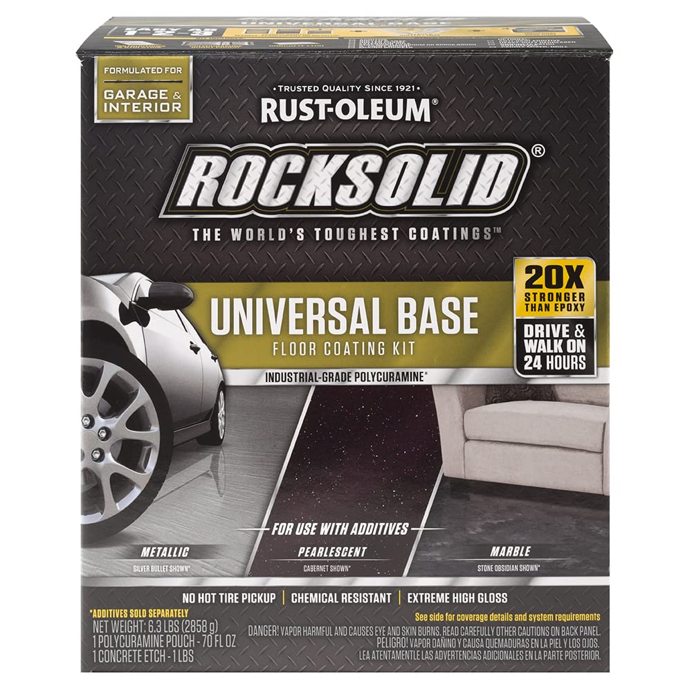 Rust-Oleum 282841 Rock Solid Polycuramine Diamond Coat Clear Base Industrial Floor Coating Paint