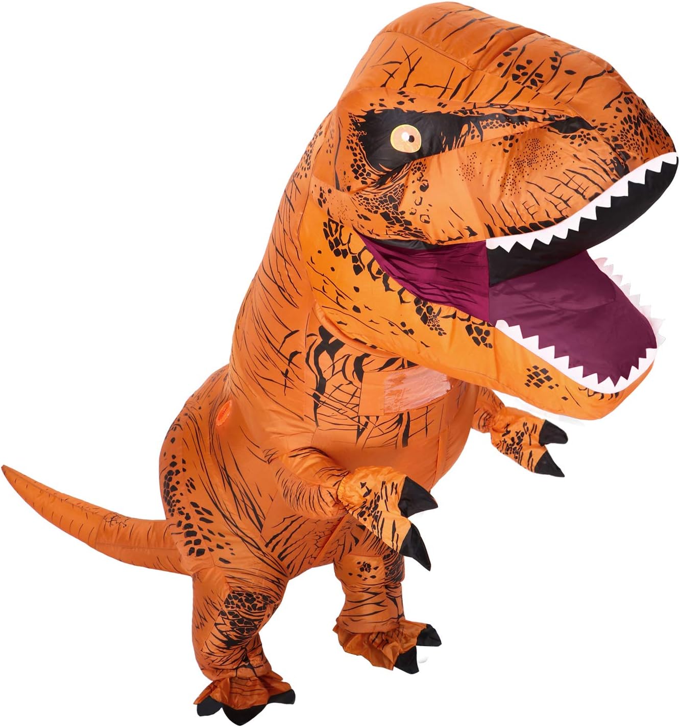 GABOSS Adult T-rex Costume Inflatable Dinosaur Shape Inflatable Costumes Halloween Dino Suit (T-rex Costume) Light Brown