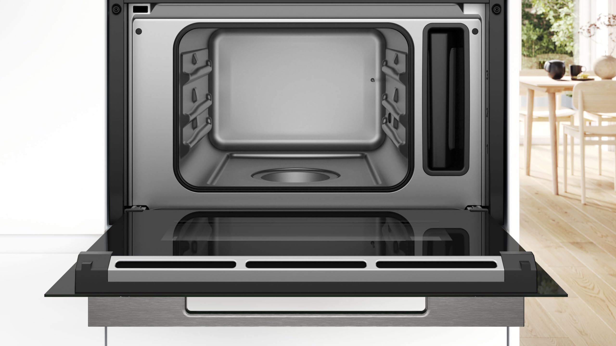 Bosch CDG714XB1,Serie 8 Einbau-Dampfgarer, 60 x 45 cm, 1,3 L Wassertank, Schwarz, Dampfgaren, Regenerieren mit Dampf, Farb-Display, Bosch Assist Automatikprogramme für beste Ergebnisse